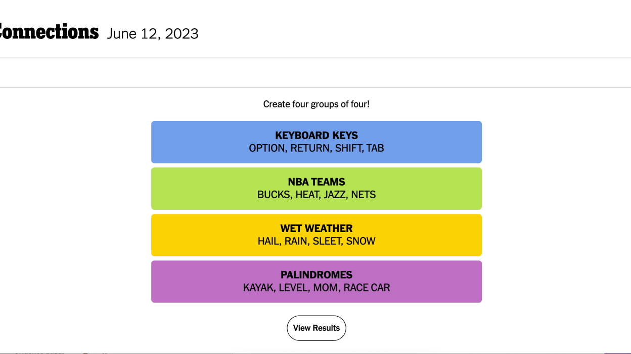 How to Play (and Win) Connections
