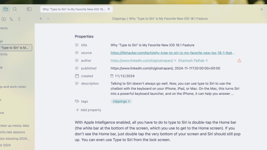 Obsidian’s Web Clipper Saves Internet Sites Directly to Notes
